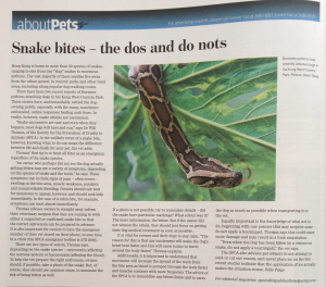 Snake bites - the dos and do nots